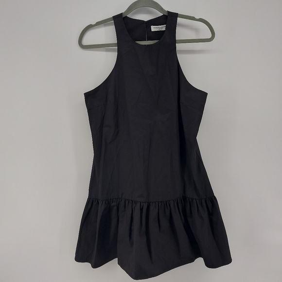 Amanda Uprichard Alejandra Black Sleeveless Ruffled Hem Mini Dress - Picture 6 of 10